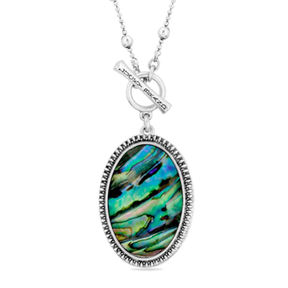 Lucky Brand Reversible Abalone Pendant, like new!